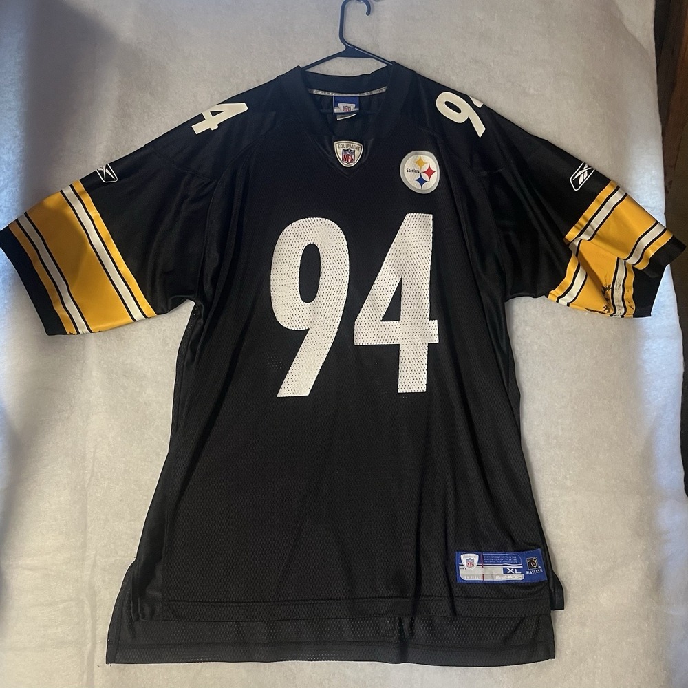 Reebok Men's NFL Pittsburgh Steelers Lawrence Timmons #94 Black Jersey Adult XL